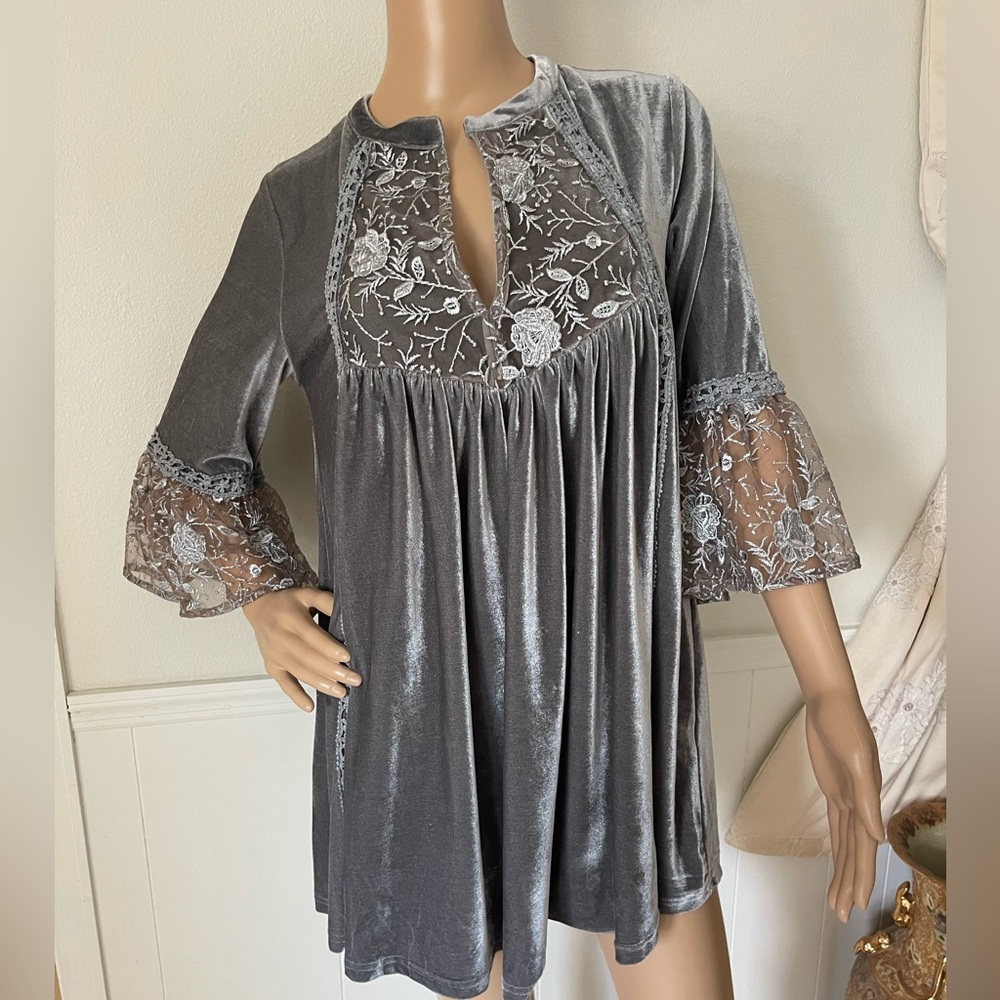 POL velvet feel mini dress or layering piece